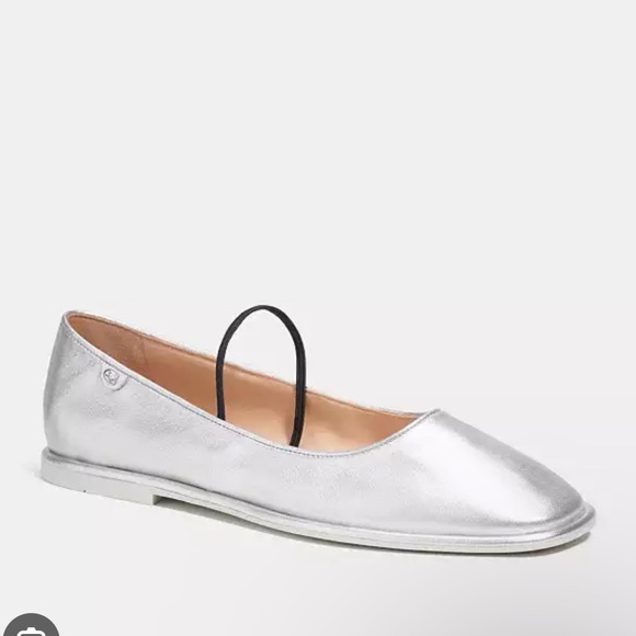 NWT COACH Chrome ballerina flats ! Size US 11
EMILIA METALLIC LEATHER - Picture 1 of 6